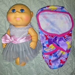 Cabbage Patch Baby Doll w/ Dress & Swaddle Blanket